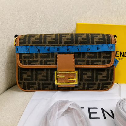 Fendi FF Monogram Baguette Shoulder Bag