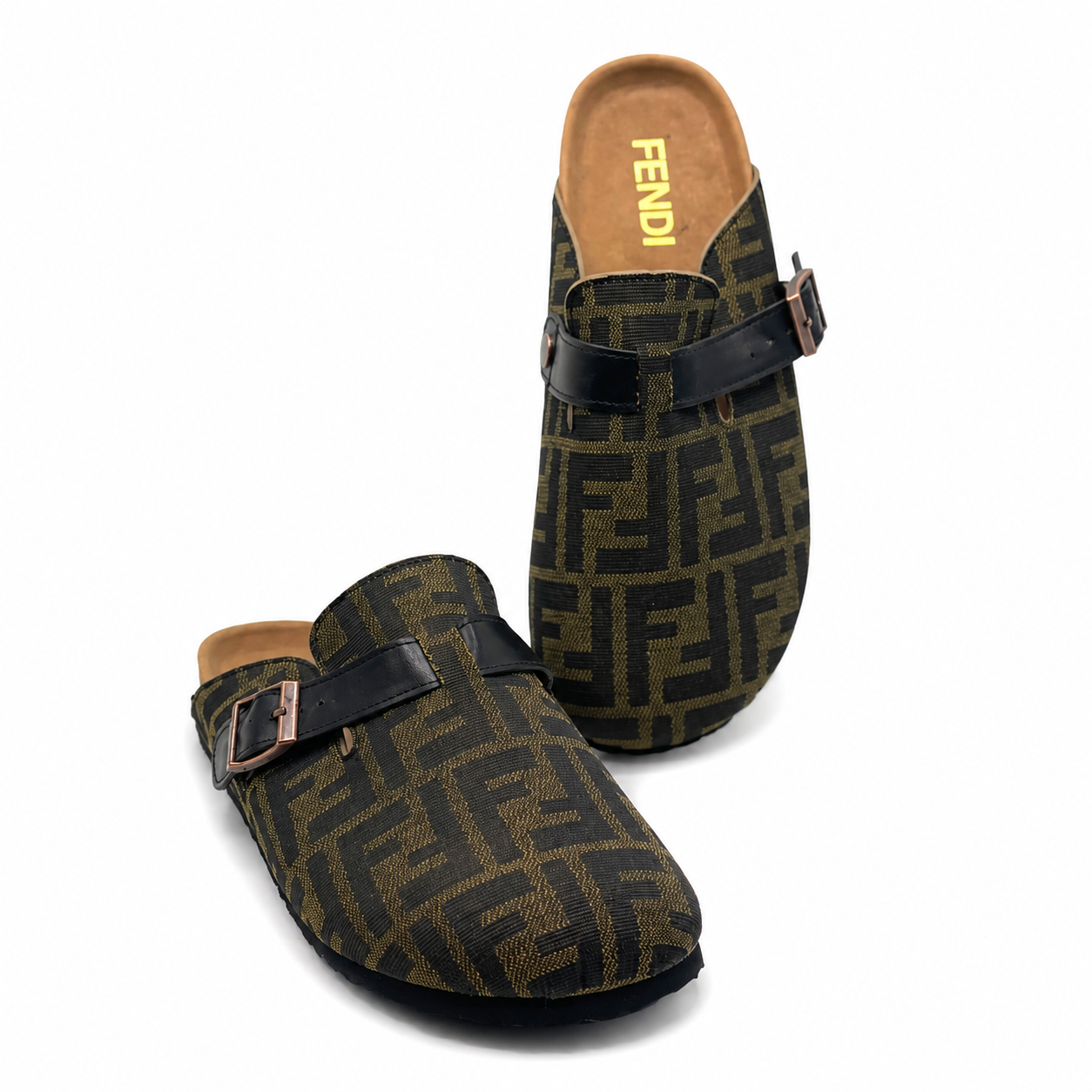 Fendi FF Monogram Buckle Mule Loafers