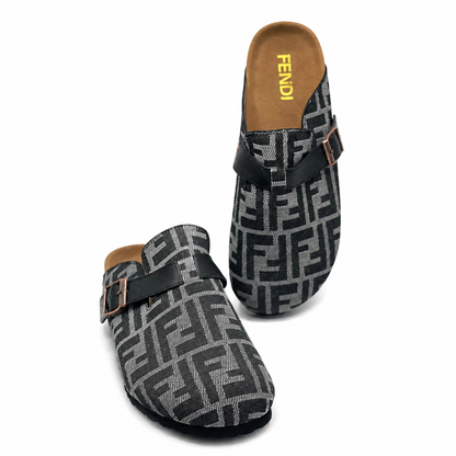 Fendi FF Monogram Buckle Mule Loafers