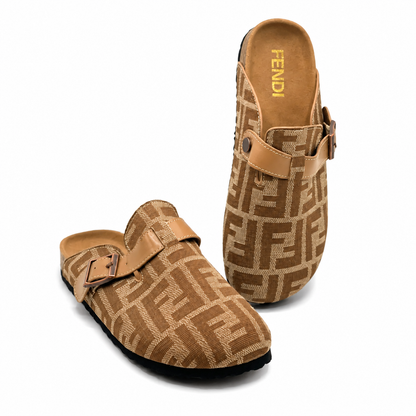Fendi FF Monogram Buckle Mule Loafers