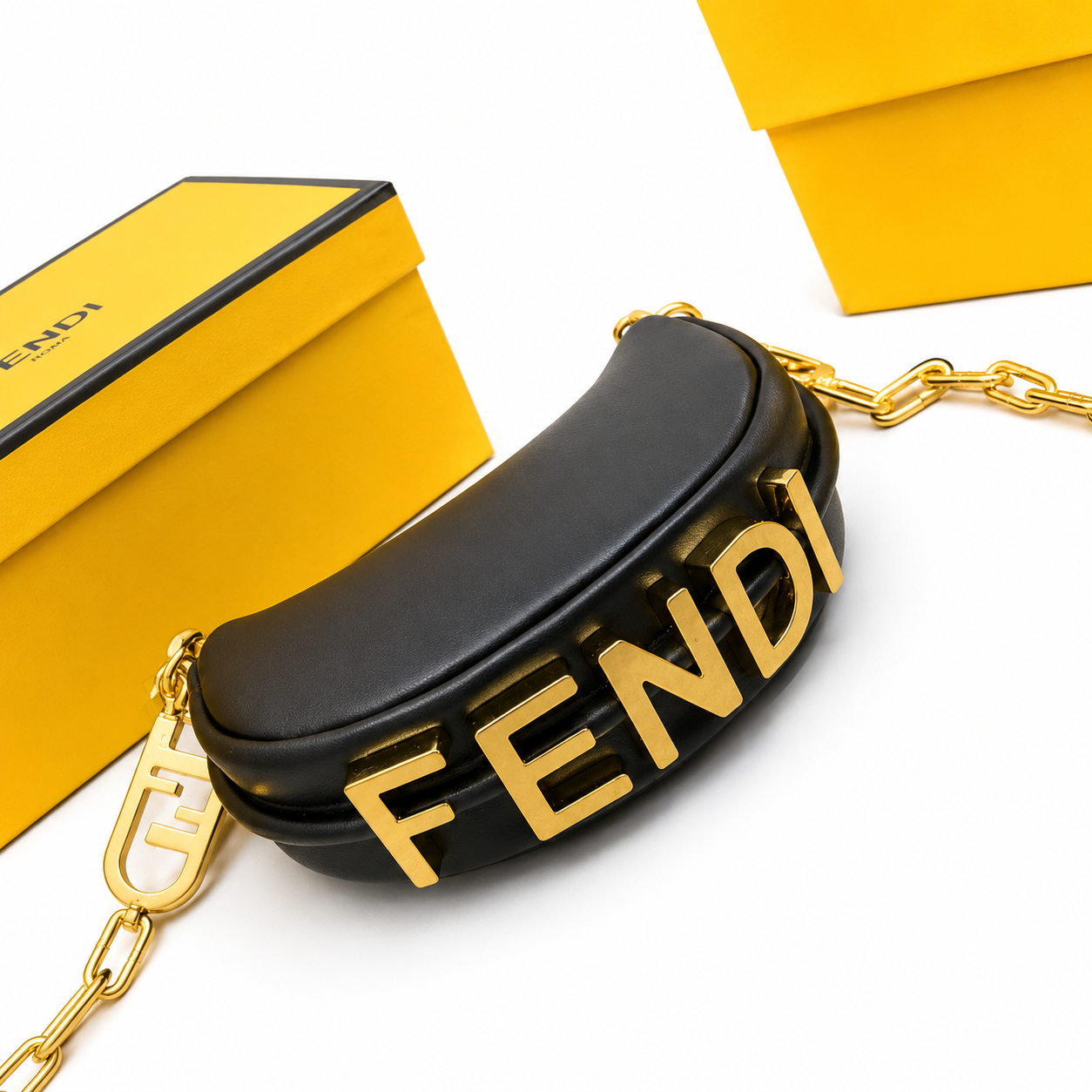 Fendi Metallic Moon Mini Shoulder Bag