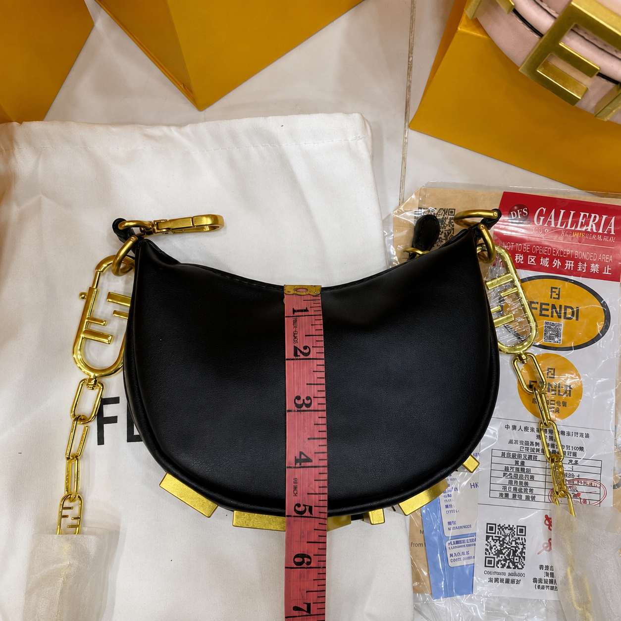 Fendi Metallic Moon Mini Shoulder Bag