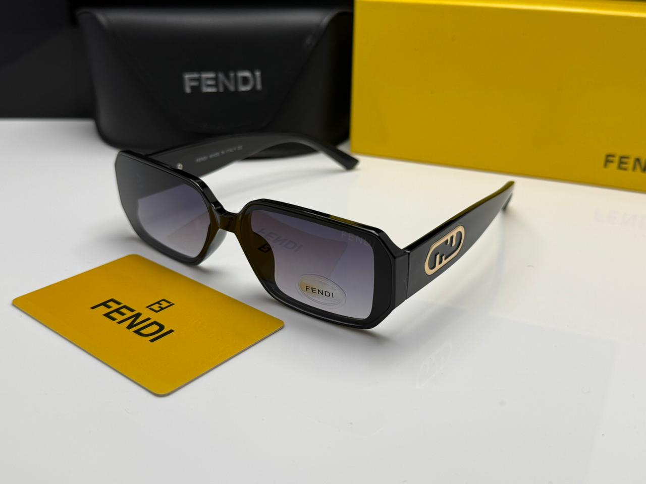 Fendi O’Lock Rectangular Statement Sunglasses