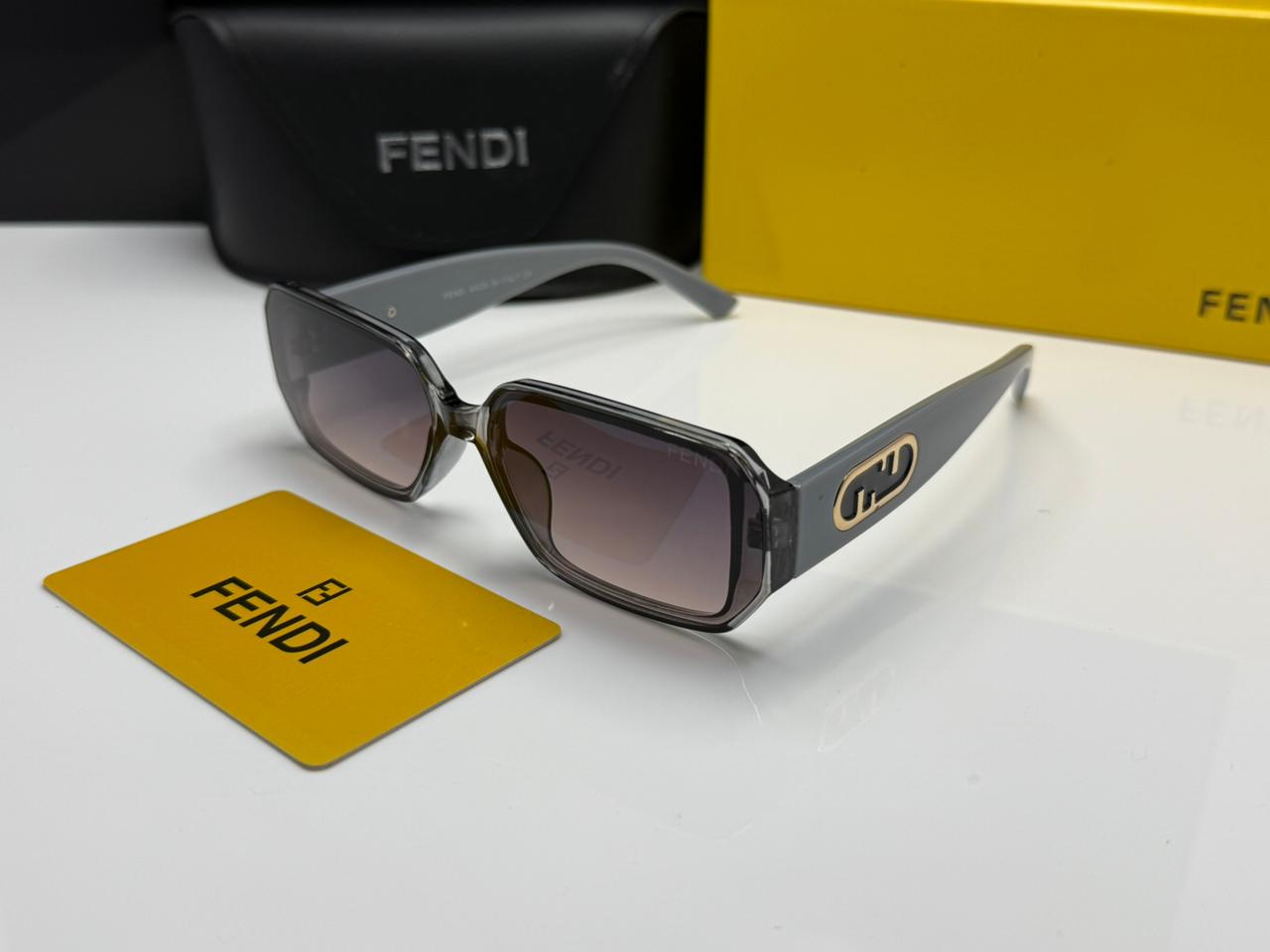 Fendi O’Lock Rectangular Statement Sunglasses