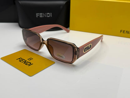Fendi O’Lock Rectangular Statement Sunglasses