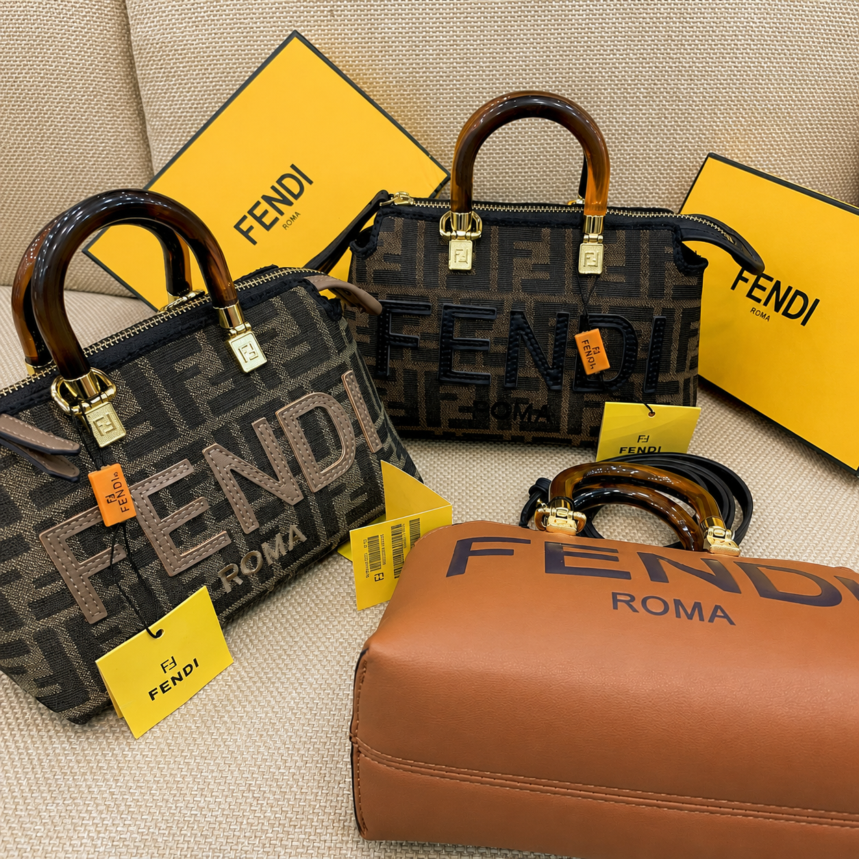 Fendi Sunshine Mini Shopper Bag