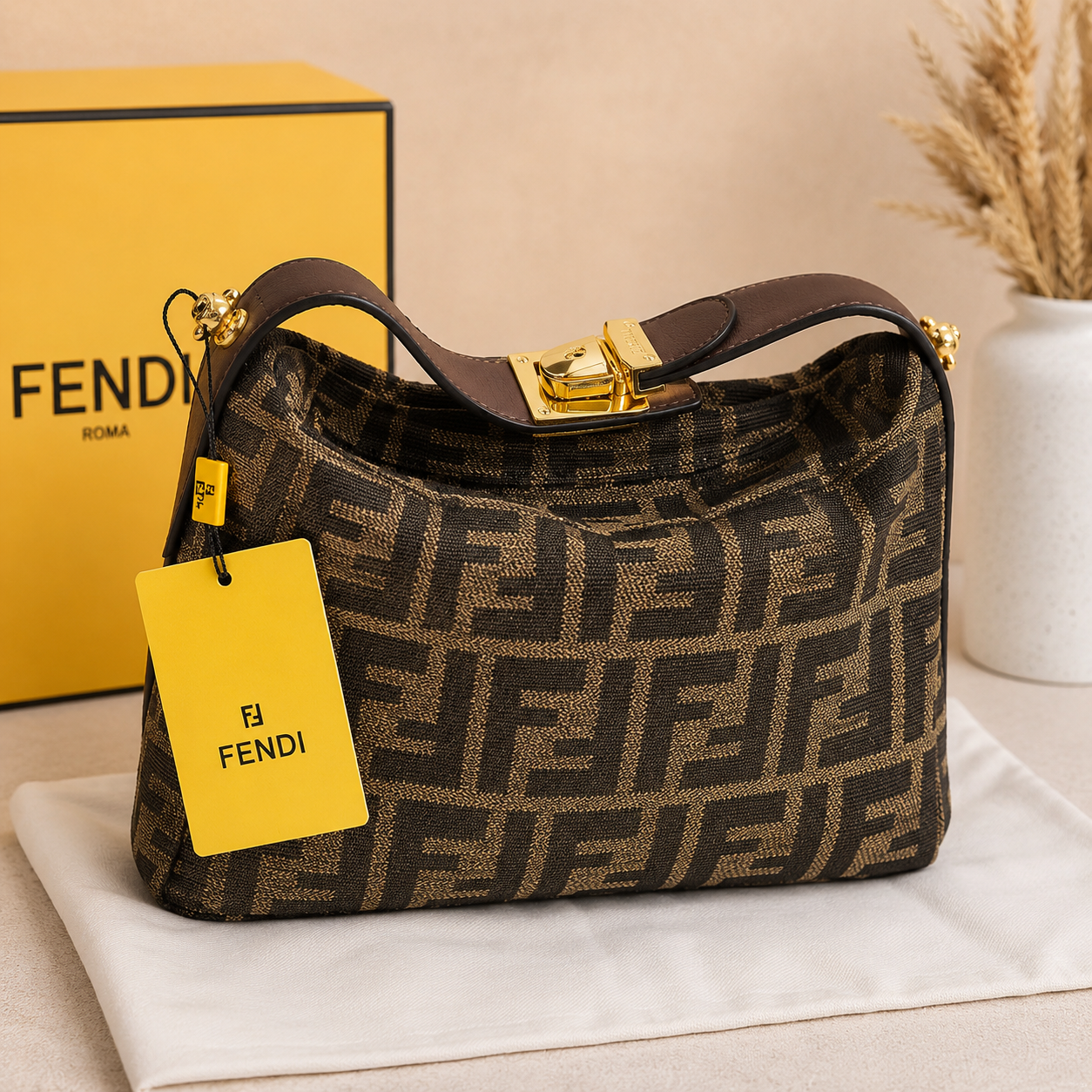 Fendi Zucca Vanity Bag - Signature Monogram Canvas