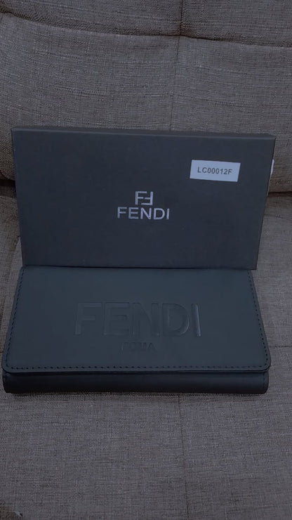 Fendi Embossed Logo Long Wallet Style