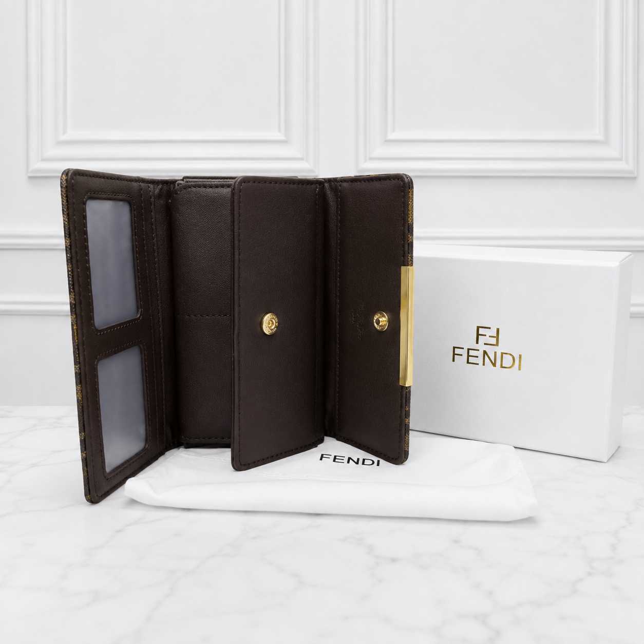 Fendi FF Monogram Continental Long Wallet