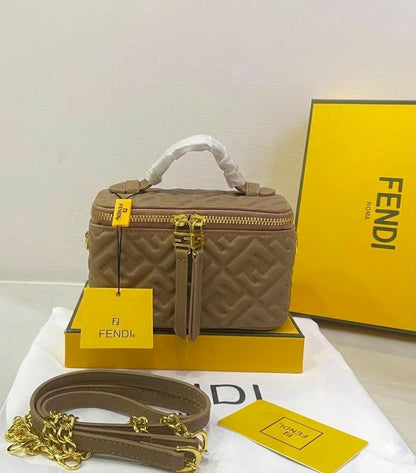 Fendi FF Monogram Mini Zip Top Handle Bag