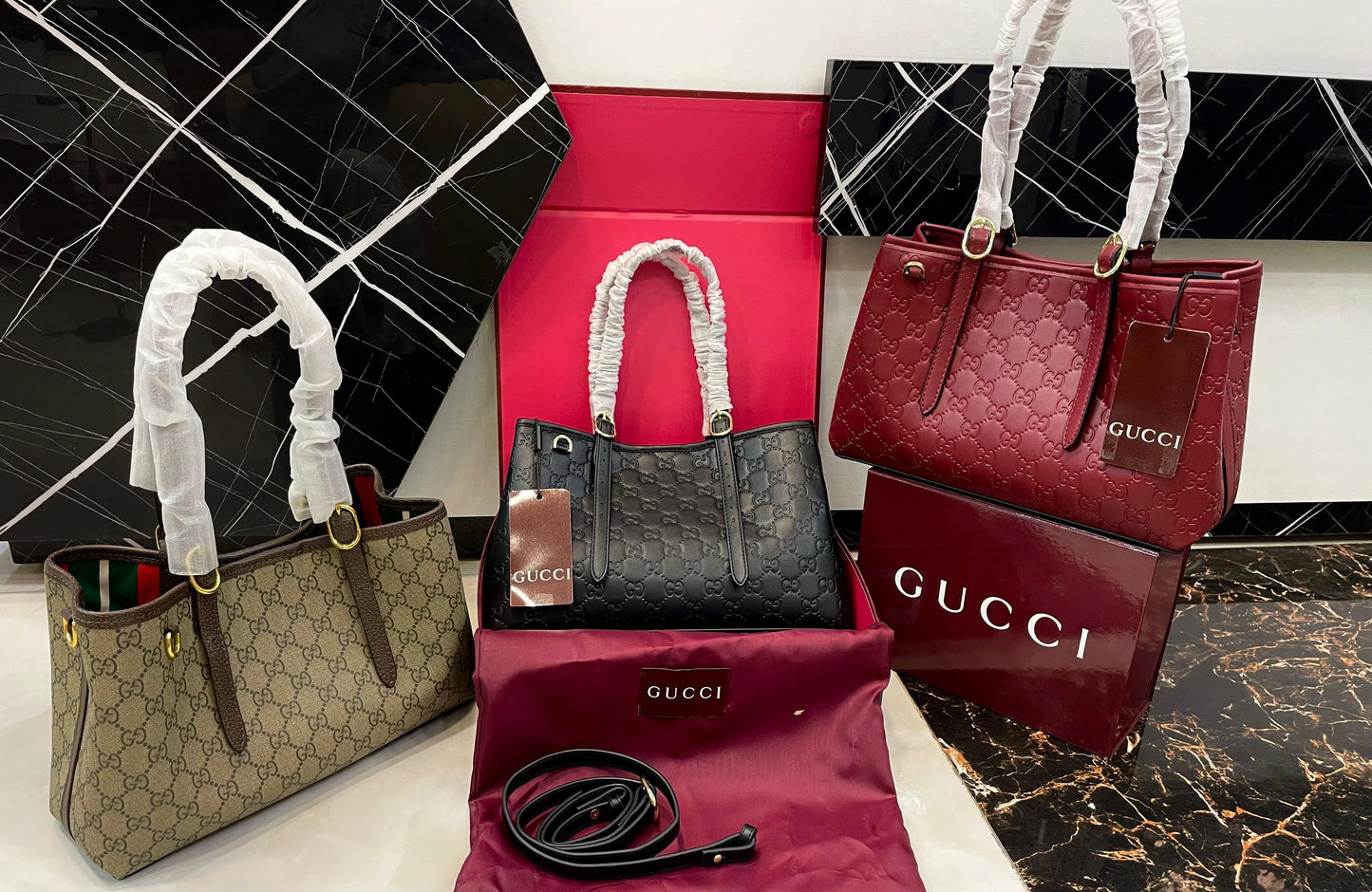 Gucci GG Emblem Medium Tote Bag