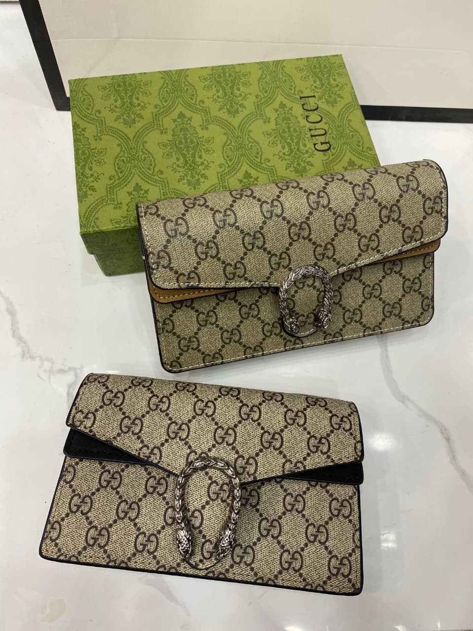 GG SUPREME SUPER MINI METALLIC LEATHER SHOULDER BAG