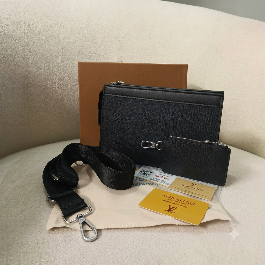 Louis Vuitton Taiga Leather Messenger Bag