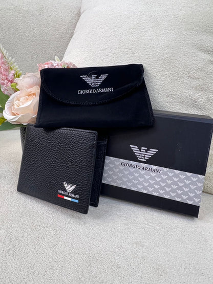 Giorgio Armani Logo Leather Wallet Style