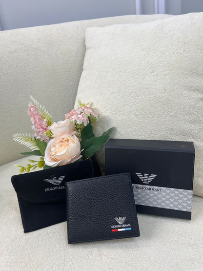 Giorgio Armani Logo Leather Wallet Style
