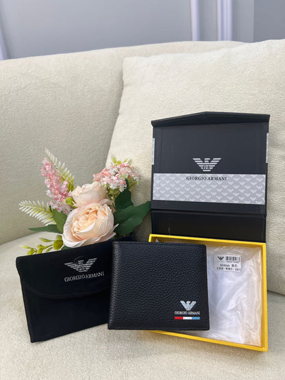 Giorgio Armani Logo Leather Wallet Style