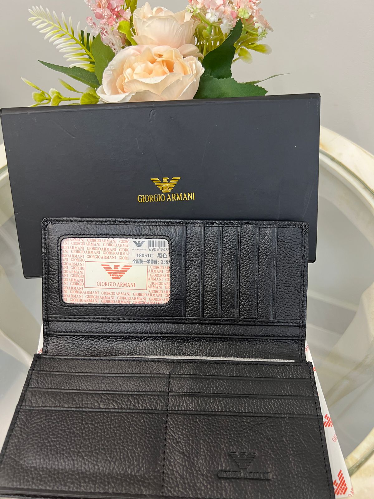 Giorgio Armani Long Wallet Style (Embossed Pattern)