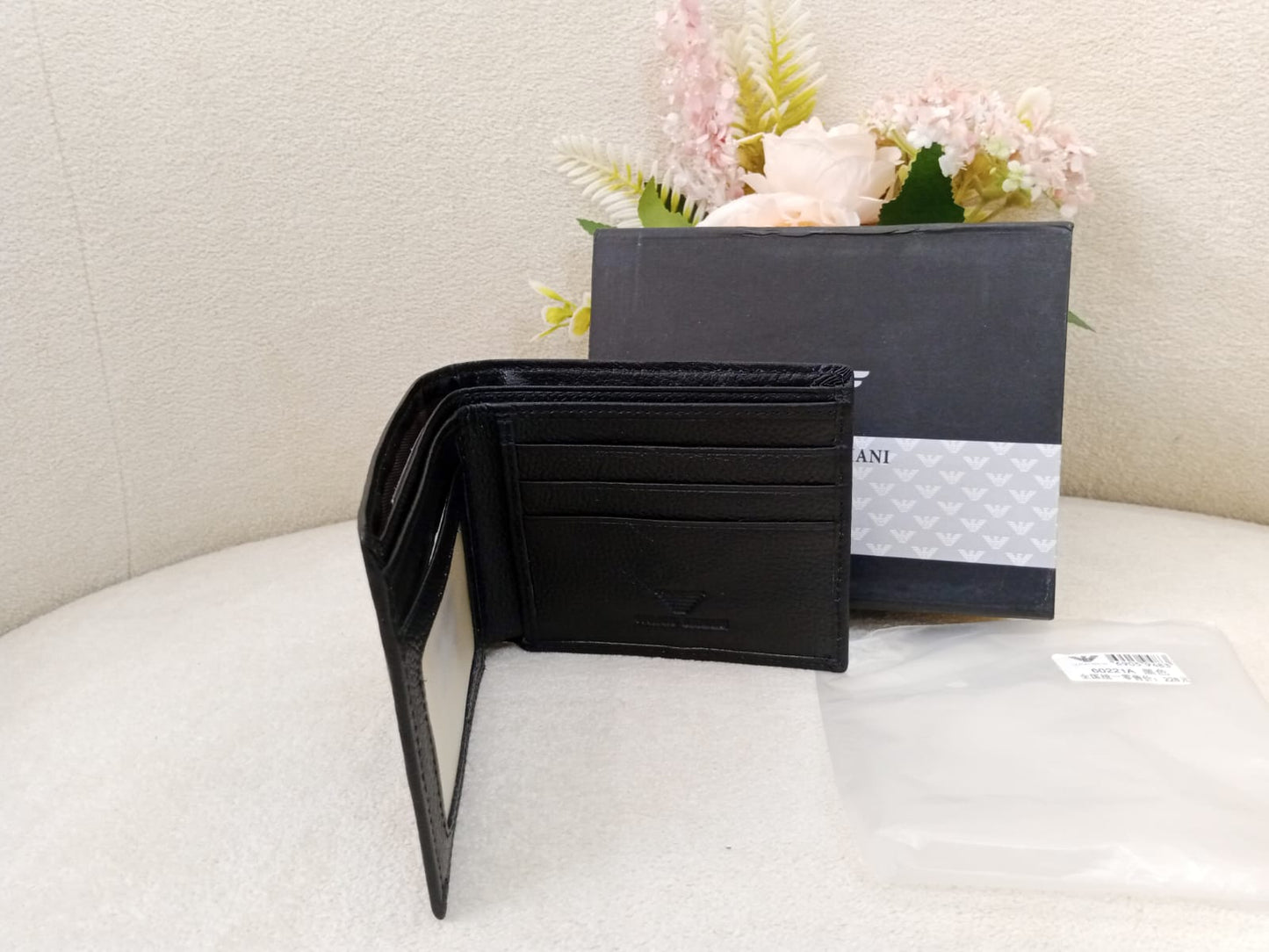 Giorgio Armani Quilted Premium Leather Bifold Wallet