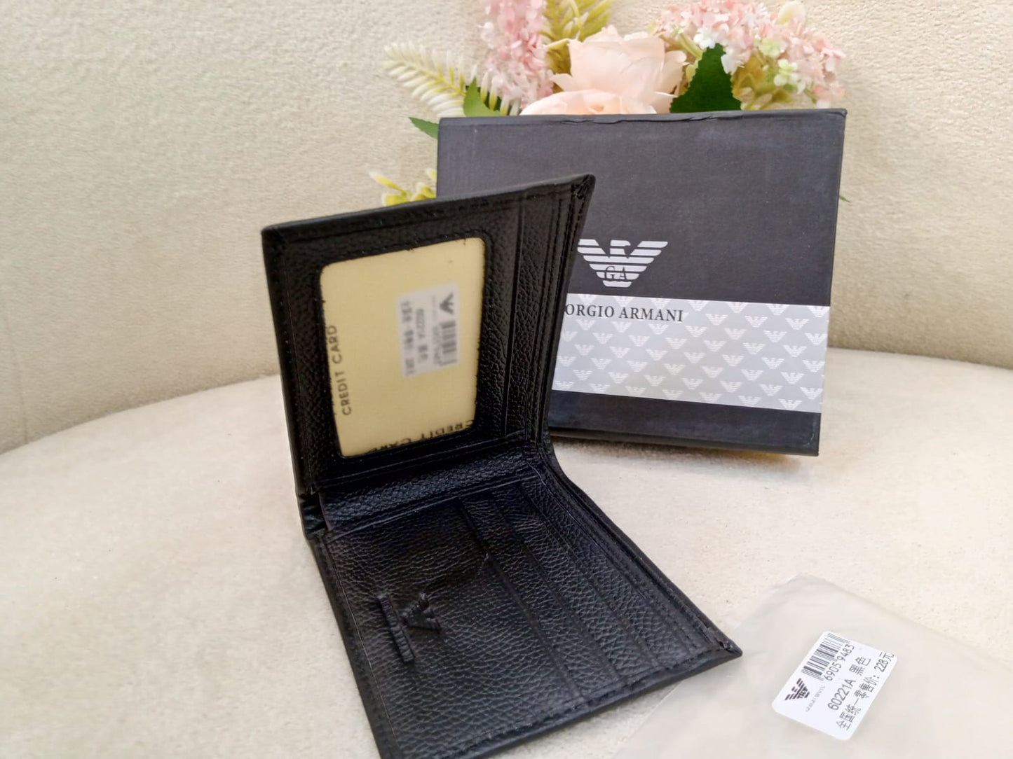 Giorgio Armani Quilted Premium Leather Bifold Wallet