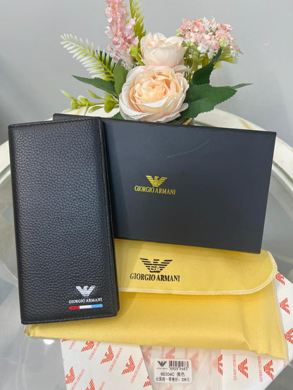 Giorgio Armani Textured Vertical Wallet Style