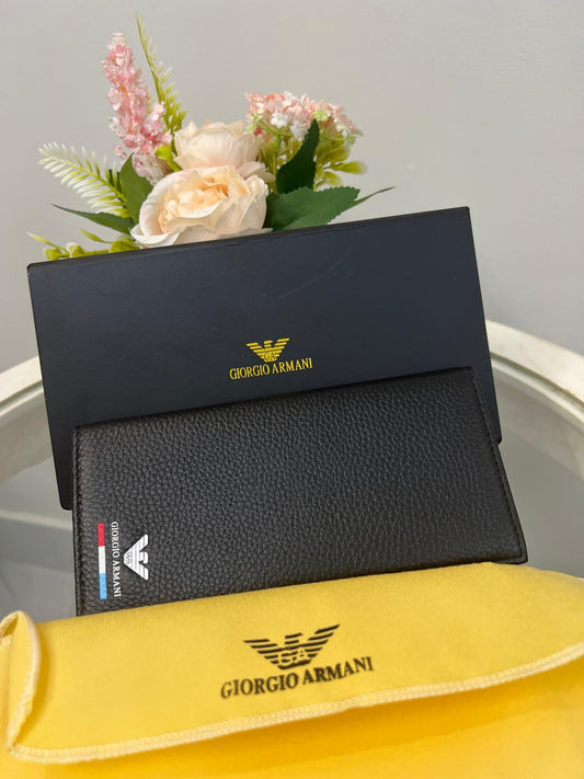 Giorgio Armani Textured Vertical Wallet Style