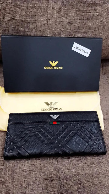 Giorgio Armani Long Wallet Style (Embossed Pattern)