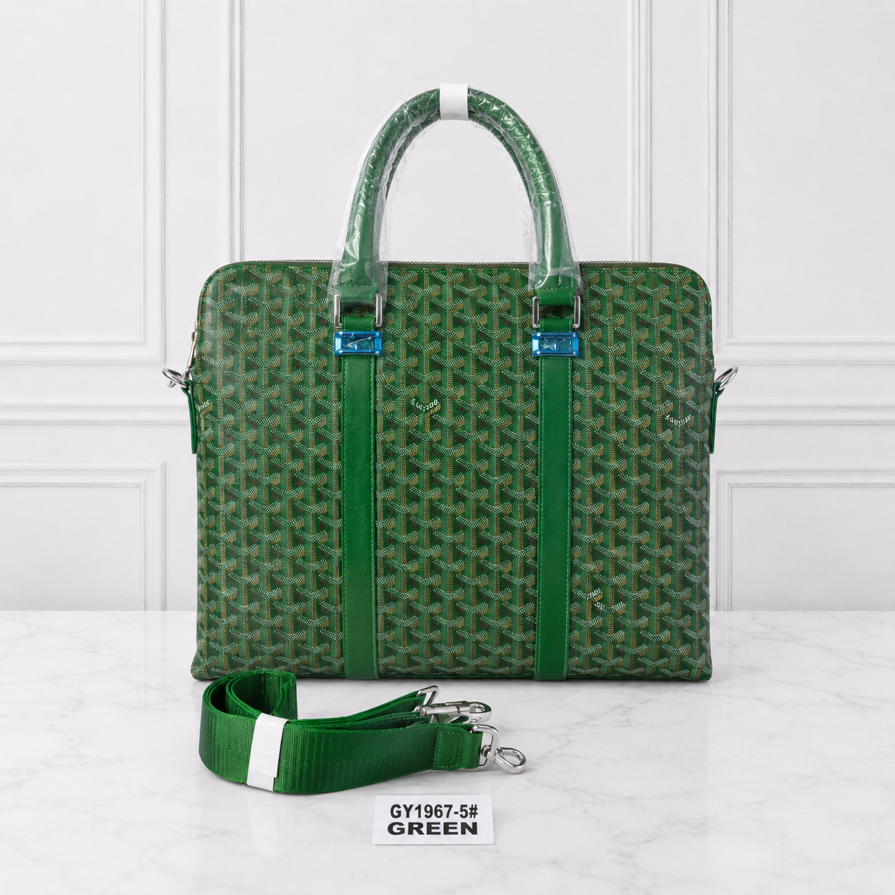 Goyard-Style Monogram Premium Laptop Briefcase