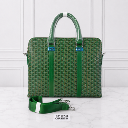 Goyard-Style Monogram Premium Laptop Briefcase