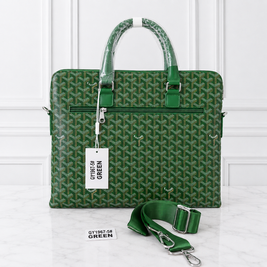 Goyard-Style Monogram Premium Laptop Briefcase