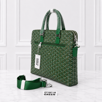 Goyard-Style Monogram Premium Laptop Briefcase