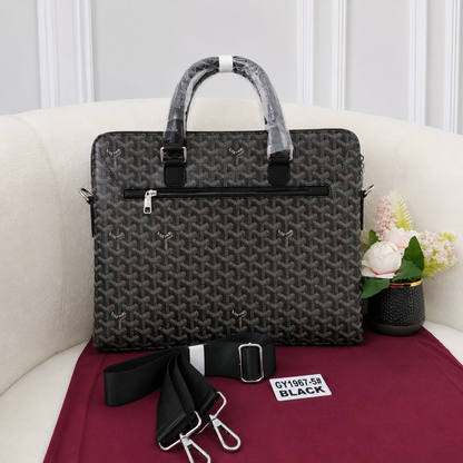 Goyard-Style Monogram Premium Laptop Briefcase