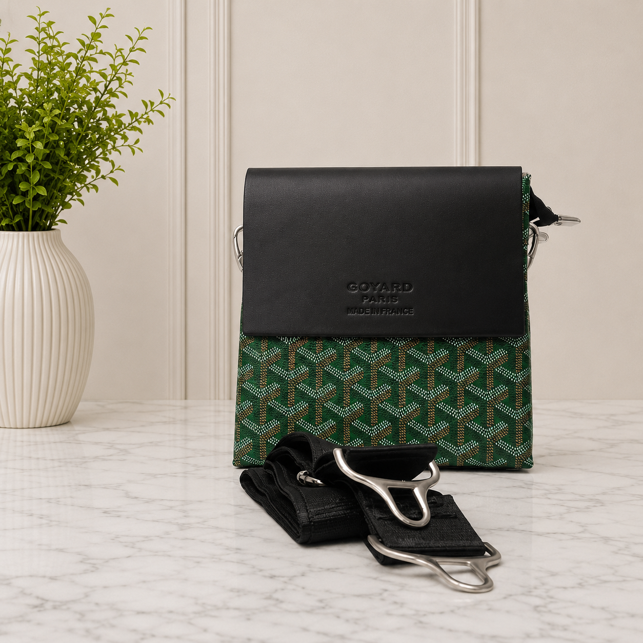 Goyard Saint Louis Chevron Messenger Bag