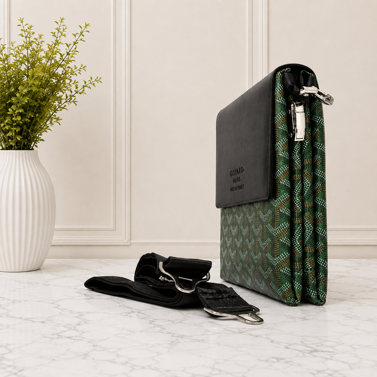 Goyard Saint Louis Chevron Messenger Bag