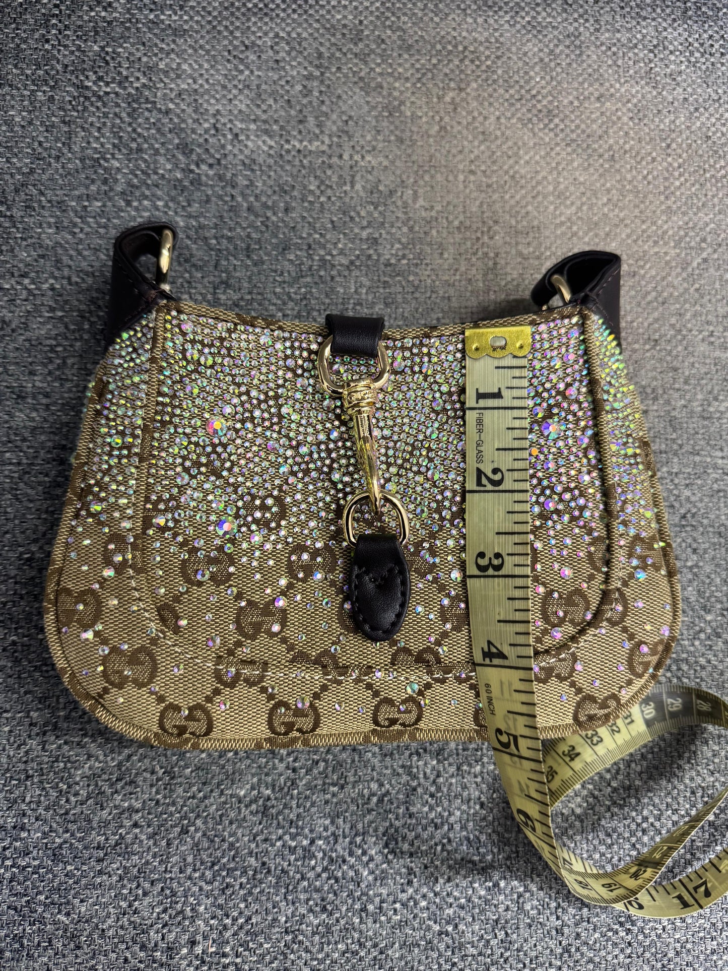Gu-cci GG Crystal Jackie Style Shoulder Bag