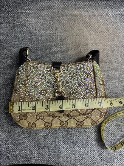 Gu-cci GG Crystal Jackie Style Shoulder Bag