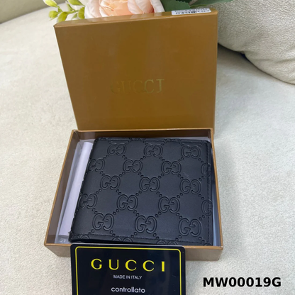 Gu-cci GG Embossed Leather Bi-Fold Wallet Style