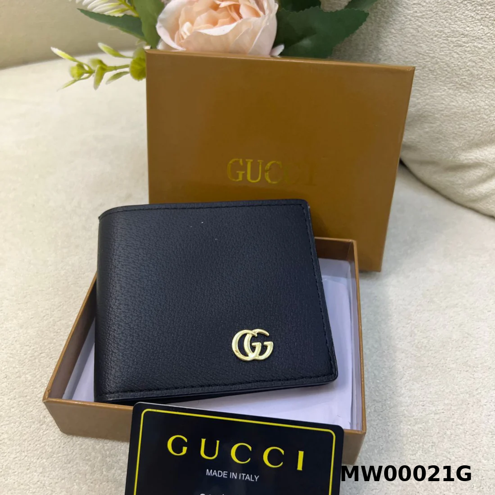 Gu-cci GG Logo Bi-Fold Wallet Style