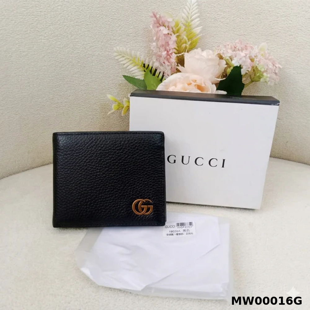 Gu-cci GG Logo Leather Wallet Style