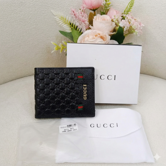 Gu-cci GG Pattern Leather Wallet Style