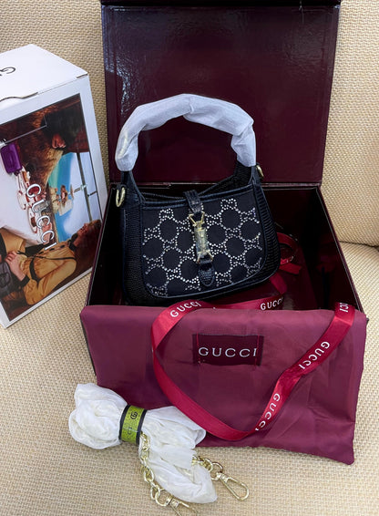 Gu-cci Jackie 1961 Mini Crystal Shoulder Bag