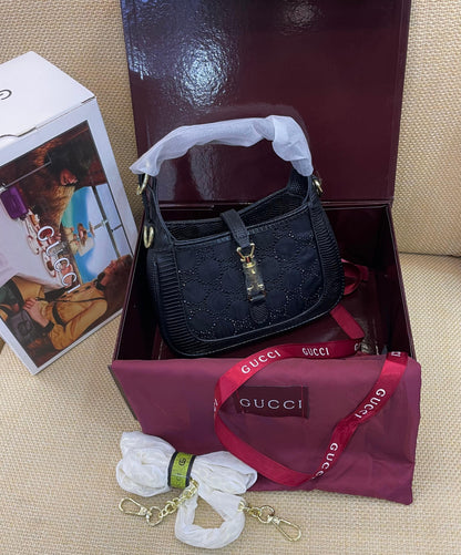 Gu-cci Jackie 1961 Mini Crystal Shoulder Bag