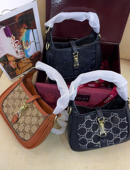 Gu-cci Jackie 1961 Mini Crystal Shoulder Bag