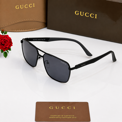 Gucci Aero Shield Metal Sunglasses