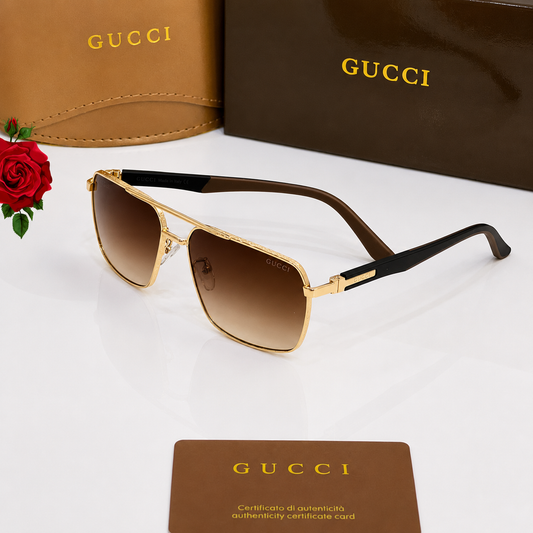 Gucci Aero Shield Metal Sunglasses