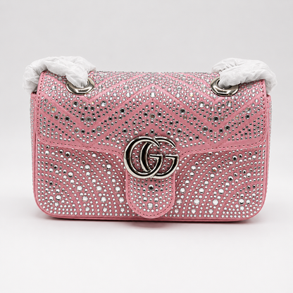 Gucci Crystal GG Marmont Mini Shoulder Bag