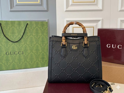 Gucci Diana Small Tote Bag in GG Embossed Leather