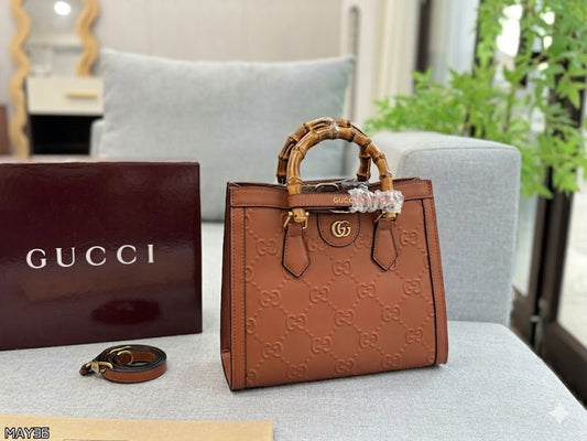 Gucci Diana Small Tote Bag in GG Embossed Leather