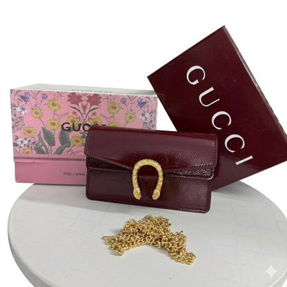 Gucci Dionysus Mini Bag - Burgundy with Golden Hardware