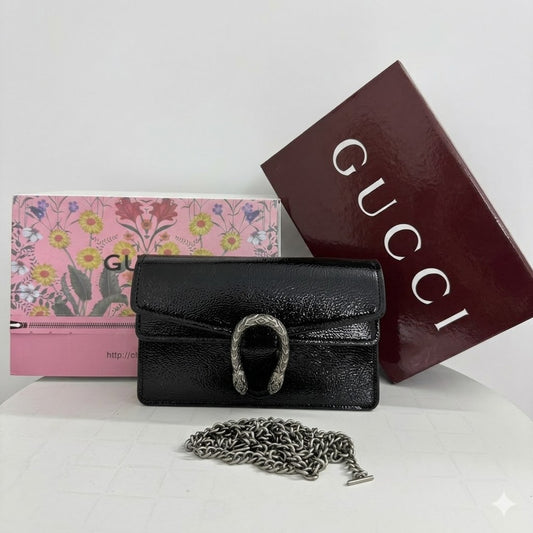 Gucci Dionysus Mini Bag - Black with Silver Hardware