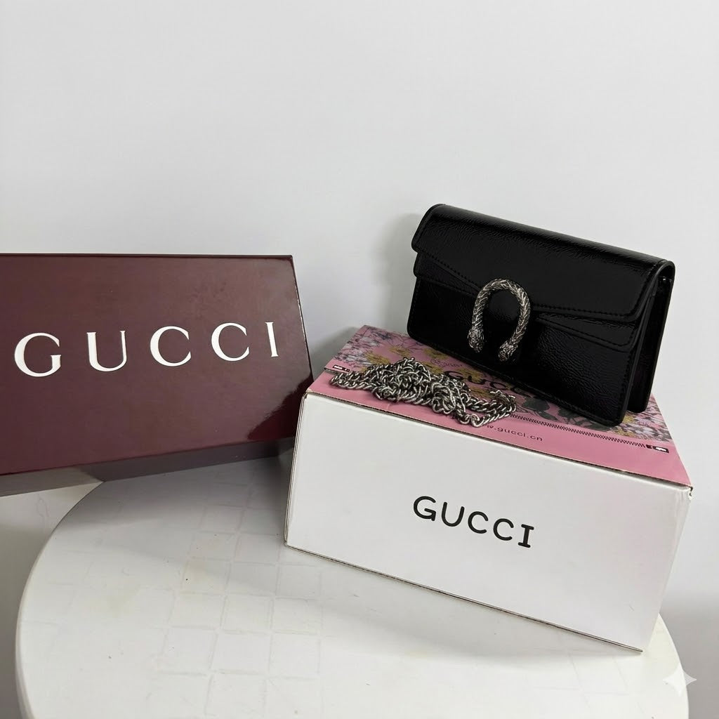 Gucci Dionysus Mini Bag - Black with Silver Hardware